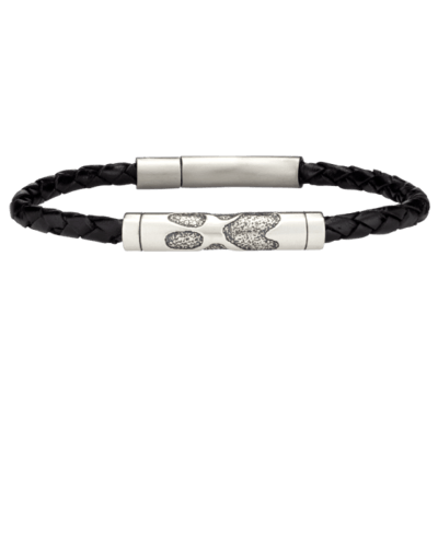 Pet Paw Print Rod Leather Bracelet